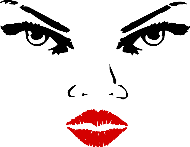 red lipstick