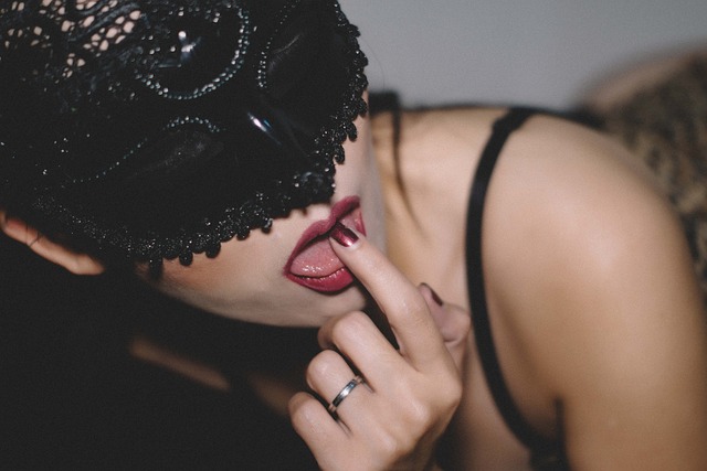 red lipstick