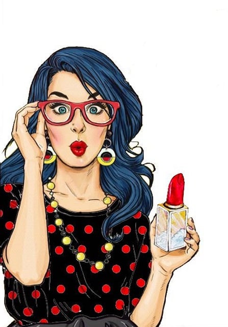 red lipstick