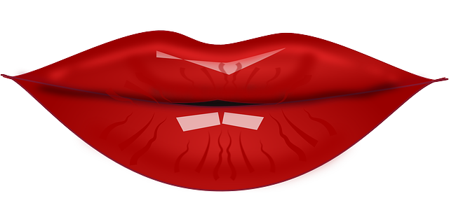 red lipstick