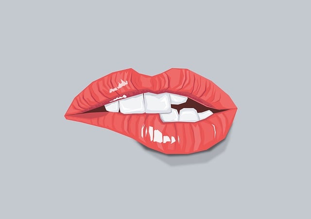 red lipstick