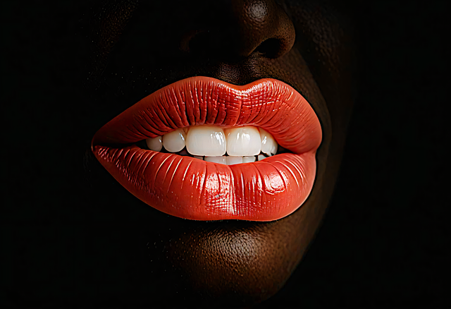 red lipstick