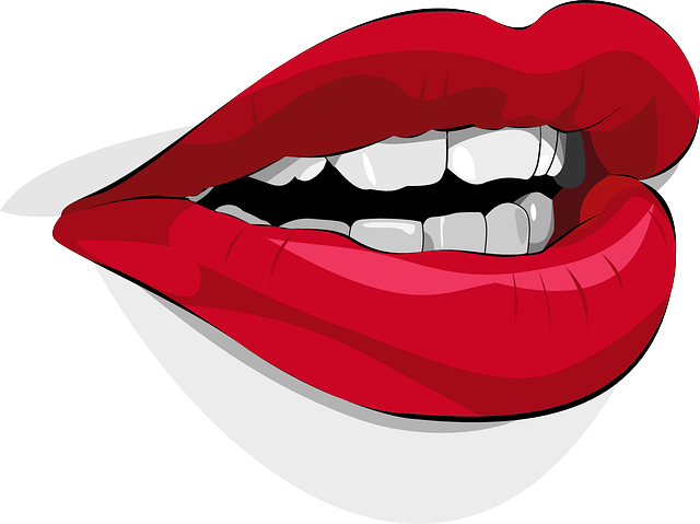 red lipstick