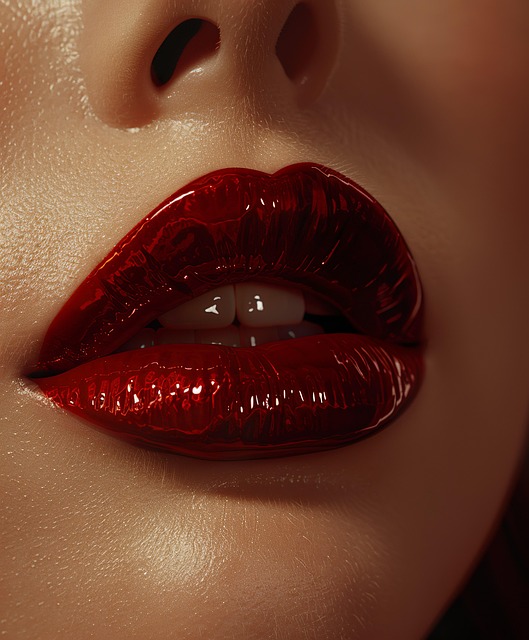 red lipstick