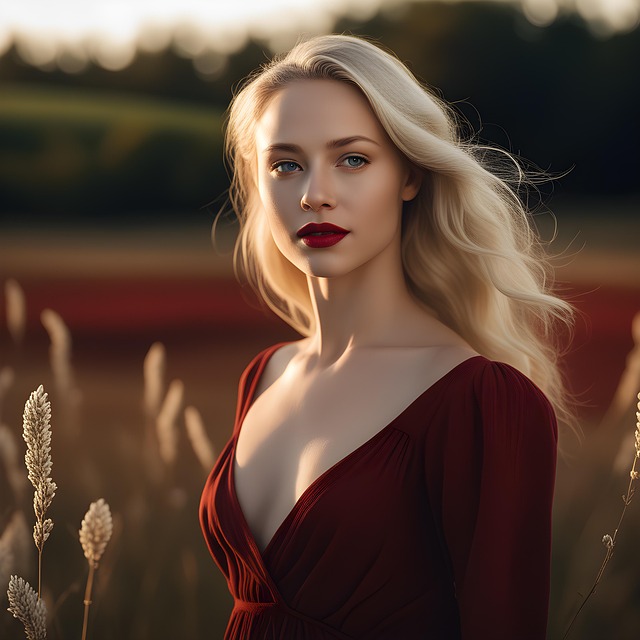 red lipstick