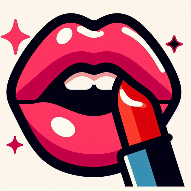 red lipstick
