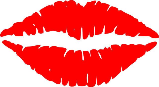 red lipstick