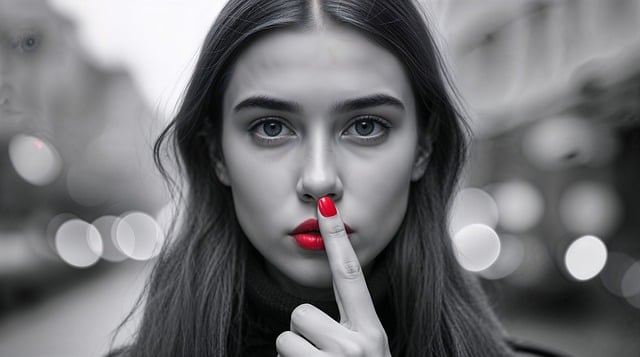red lipstick