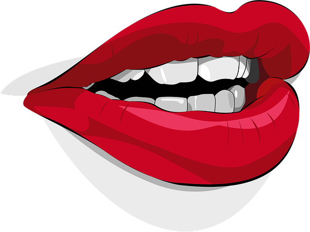 red lipstick